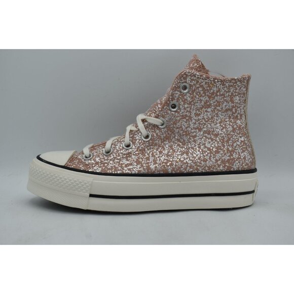 Converse Women 7 Chuck Taylor All Star Glitter Metallic Cinder Platform Sneakers - Picture 7 of 13